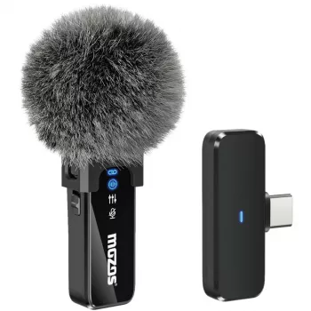 MOZOS MX2-SINGLE bežični lavalier mikrofon za telefone, 2,4 GHz, USB-C