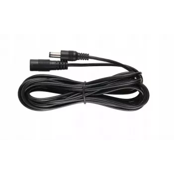 ESPE DC produžni kabel 5,0m 2x0.5mm² pleteni DC utikač na DC utičnicu 2.1x5.5mm crni