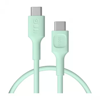 Green Cell PowerFlex Fast Charging USB-C na USB-C kabel 100W 0,3m mint zelena
