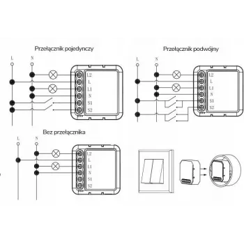 OXT Mini Smart Dimmer modul 2 kanala WiFi TUYA T226
