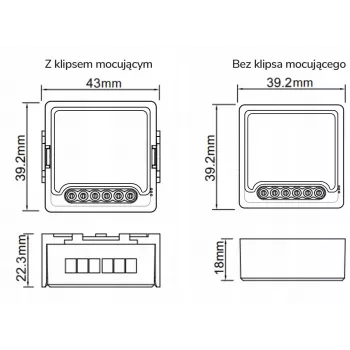 OXT Mini Smart Dimmer modul 2 kanala WiFi TUYA T226