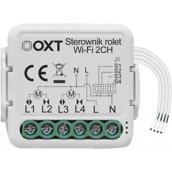 OXT T228 mini WiFi kontroler roleta 2 kanala Tuya Smart