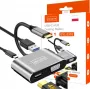 ZENWIRE USB-C multiport adapter hub 4-u-1 HDMI 4K VGA USB-A siva BYL-2310