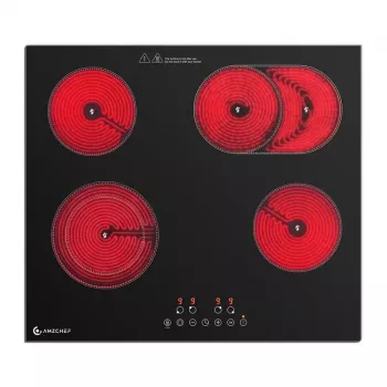AMZCHEF CE-T-72CB4xyP200-LBHA 4-zone keramičko kuhalo, Touch Control, 6500W, crno
