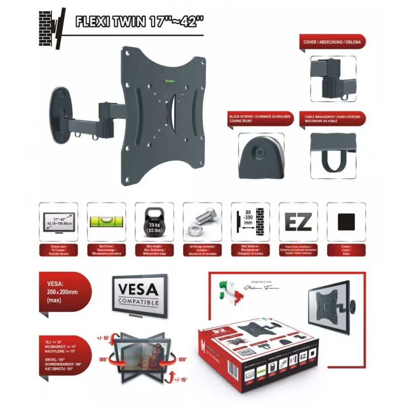 OPTICUM FLEXI TWIN TV nosač 17-42