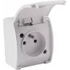 VIPLAST KOALA Single Surface-Mounted Socket with Earth and Flap, White, IP44 161-01
