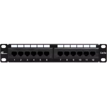 Getfort PGF-5EUTP12-B4 12-portni Cat5e UTP patch panel 10 inch 1U crni