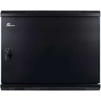GETFORT CALI 9U 600x600 Wall-Mount Server Rack Cabinet with Solid Steel Door - Black