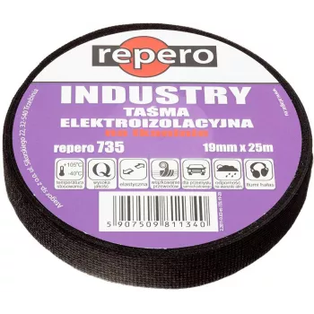 REPERO 735 Industry PVC izolirna traka za upozorenja 25mm x 25m, bijelo-crna