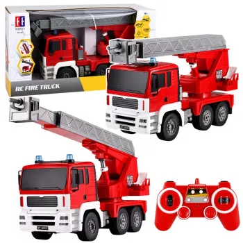 LEAN TOYS vatrogasno vozilo s 660° zakretnom platformom, daljinski upravljano RC 1:20