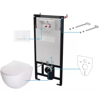 DEANTE 6-u-1 podžbukni WC set