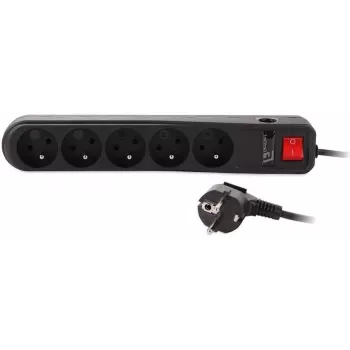 Getfort 5A produžni kabel sa zaštitom od prenapona 1,5m crni