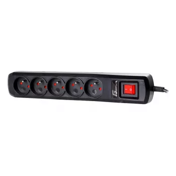Getfort produžni kabel sa zaštitom od prenapona 5A 3m crni