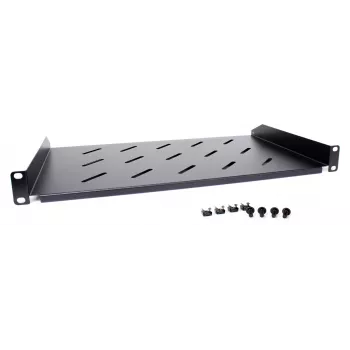 Getfort univerzalna 19 inch 1U 270mm polica za rack crna