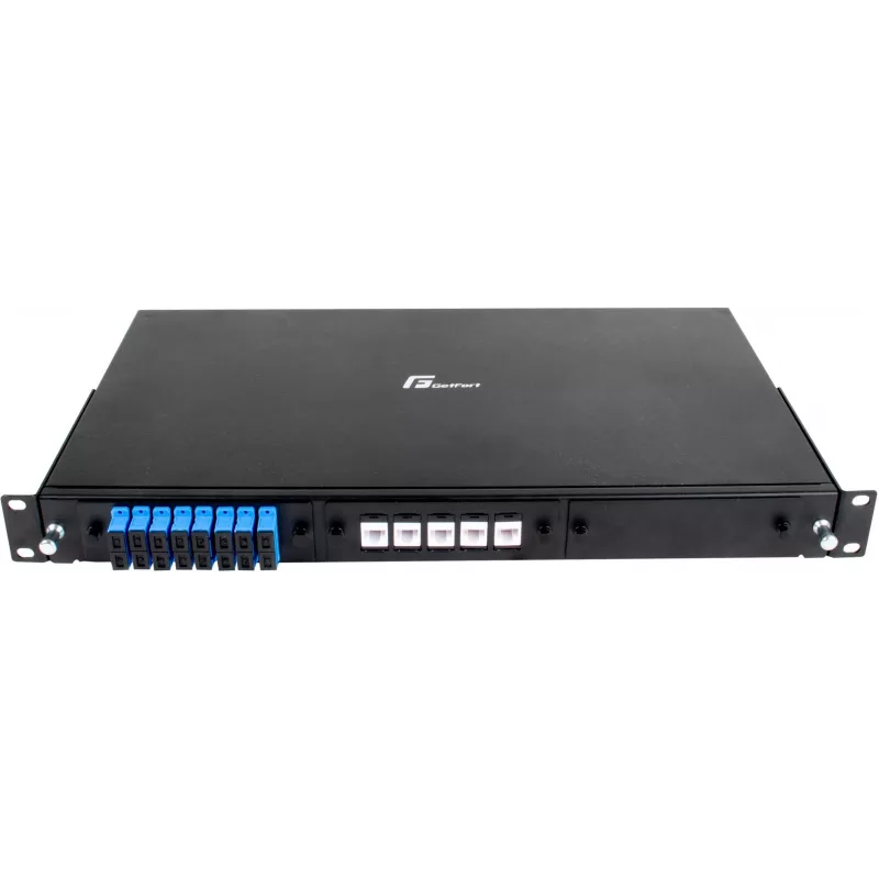 GETFORT GF-FO-MOD 1U 19 inch rack optički patch panel, 3 modula, crni
