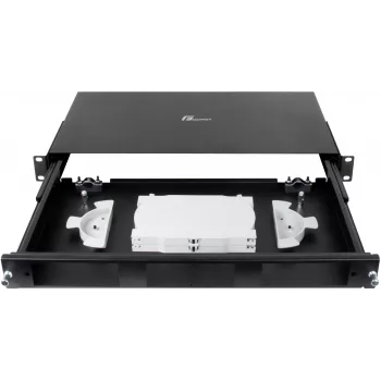 GETFORT GF-FO-MOD 1U 19 inch rack optički patch panel, 3 modula, crni
