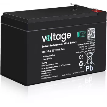 Voltage Long Life AGM baterija 12V 9Ah VEL12-9.0 (15 godina projektnog vijeka trajanja)