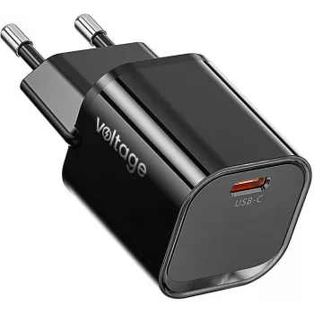 Voltage GaN punjač Mini 20W PD 3.0 QC 3.0 USB-C crni