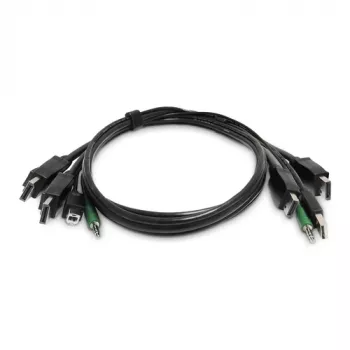 StarTech.com SK2DPMMKVM06-TAA-2U dvostruki DisplayPort KVM kabel 1,8 m, 2x USB, audio, TAA