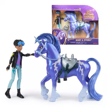 Spin Master Unicorn Academy - set jednoroga Rory i Storm s pravom grivom i repom i četkom