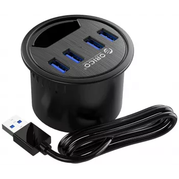 ORICO 4-portni USB 3.0 hub USB-A 5Gbps crni