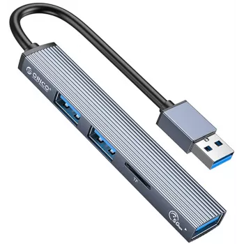 ORICO USB 3.0 4-Port USB-A hub, 5Gbps, crni