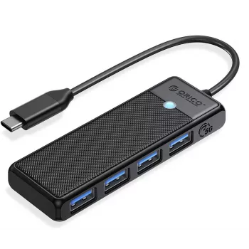 ORICO USB-C hub 4-portni USB-A 3.0 5Gbps crni