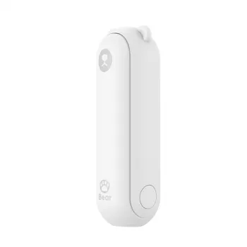 JISULIFE ručni ventilator 8, bijeli prijenosni USB ventilator s powerbankom 2000mAh i svjetiljkom