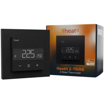 HEATIT Z-TRM6 crni mat Z-Wave termostat 3600W 16A 868,4 MHz