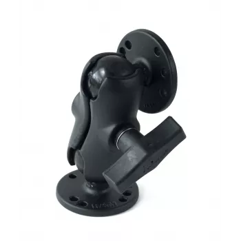 RAM MOUNTS C Size kratki dvostruki zglobni nosač s 2x 2,5 inch okruglim bazama