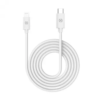CELLY Lightning na USB-C kabel 60W - 1,2m, bijeli, MFi certificiran