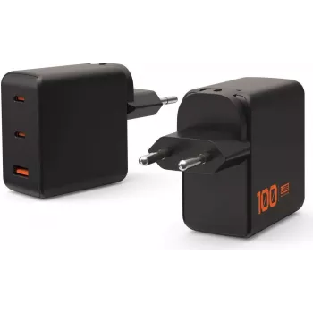 UAG SRGE punjač 100W GaN zidni punjač s 2x USB-C i 1x USB-A, EU/UK/US utikač (crni)