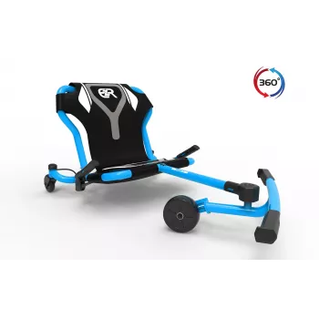 EzyRoller Spinner Pro X gokart na nožni pogon s 360° rotacijom, plavi, 10+ godina