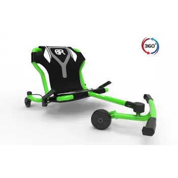 EzyRoller Spinner Pro X zeleni 360° gokart na nožni pogon za djecu od 10 godina