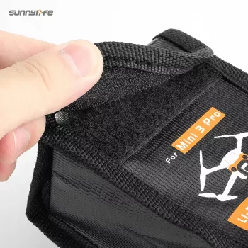 SUNNYLIFE torbica za baterije za DJI Mini 3 Pro / Mini 4 Pro - za 3 Li-Po baterije (crna)