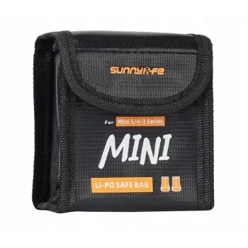 SUNNYLIFE vatrootporna sigurnosna torba za baterije za 2x DJI Mini 5/4/3 Pro / Mini 3 / Lito 1 / Lito X1 baterije