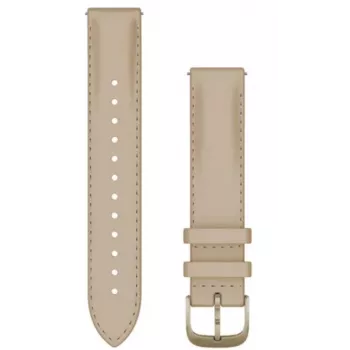 Garmin Quick Release kožna narukvica 18mm Light Sand s Cream Gold kopčom 010-12932-60