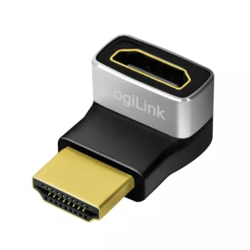 LogiLink AH0007A HDMI adapter, 270° zakrenut, HDMI Type A utikač na utičnicu, 8K/60Hz, 48Gbit/s, HDMI 2.1, crni