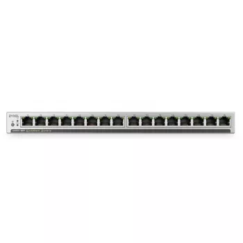 ZyXEL GS1100-16EP 16-portni Gigabit PoE+ neupravljani switch, 135W budžet, bez ventilatora, tanak