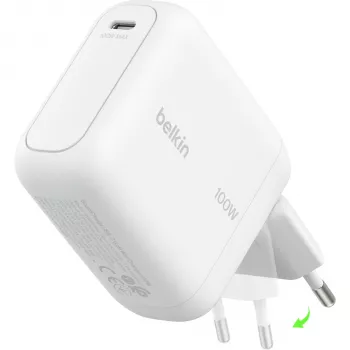 Belkin BoostCharge 100W GaN USB-C Wall Charger White