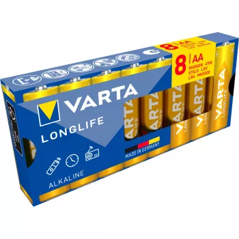 VARTA Longlife Power AA LR6 Mignon alkalne baterije, 8 komada, blister