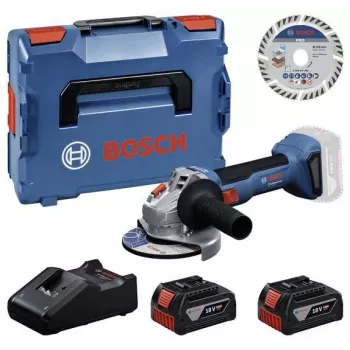 Bosch Professional GWS 18V-11 S akumulatorska kutna brusilica set s 2x 4,0Ah baterije, punjač i L-BOXX
