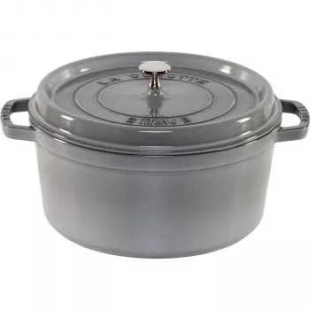 STAUB La Cocotte 28cm okrugli lijevano željezni lonac za pirjanje, grafitno sivi