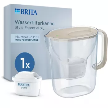 BRITA Style Essential XL vrč za filtriranje vode 3,6L bijeli + MAXTRA PRO Pure Performance Sand