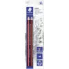STAEDTLER Tradition Jumbo HB trokutaste grafitne olovke, pakiranje od 2, crne s klasičnim prugama