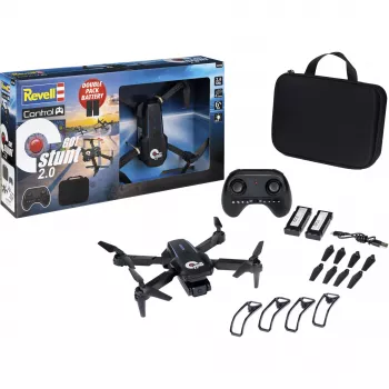 Revell RC Quadrocopter GO! Stunt 2.0 - 2,4 GHz 4-kanalni ready-to-fly dron s 6-osnim žiroskopom, headless načinom, 360° okretima, LED svjetlima, 3 brzine, LiPo baterijom, za djecu od 8 godina