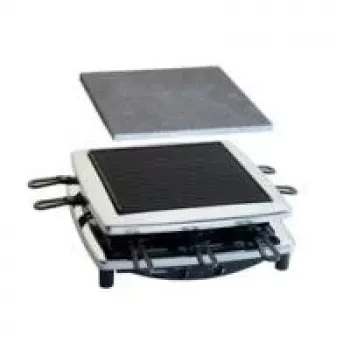 Steba RC 3 Plus Chrom raclette grill s pločom od prirodnog kamena - 8 osoba, 1400W, krom