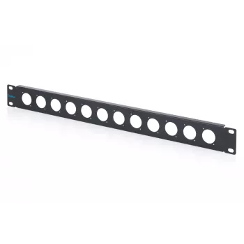 DIGITUS 1U maska za stalak za 12 D-Sub modula, 19 inch, crna