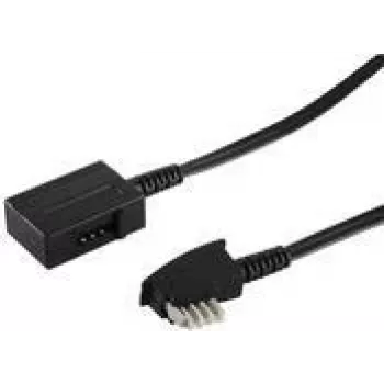ShiverPeaks 70206-KOMSA TAE-F produžni kabel 6m crni utikač na utičnicu okrugli