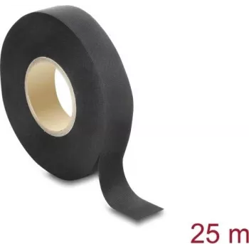 Delock tekstilna traka 25 m x 19 mm otporna na trganje samoljepljiva crna